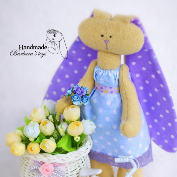 Purple Textile Bunny