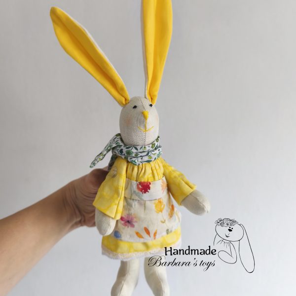 handmade textile bunny toy. текстильный зайчик игрушка