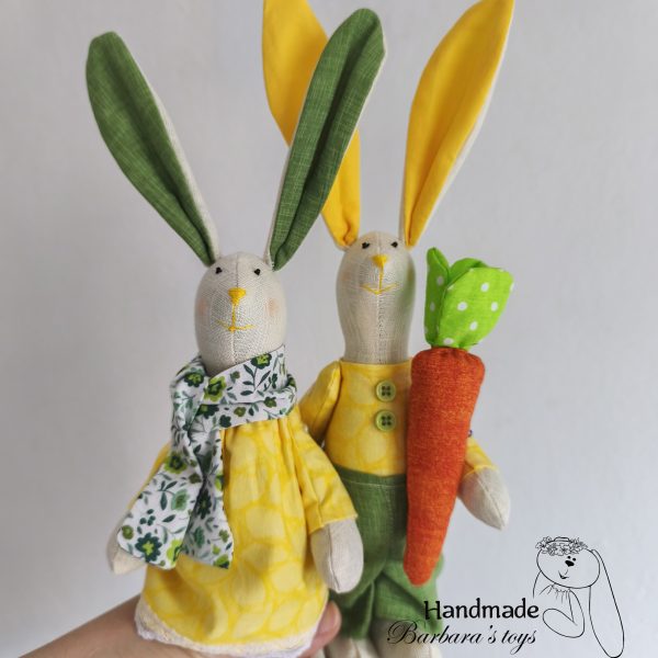 handmade easter rabbit toy. текстильный пасхальный заяц игрушка