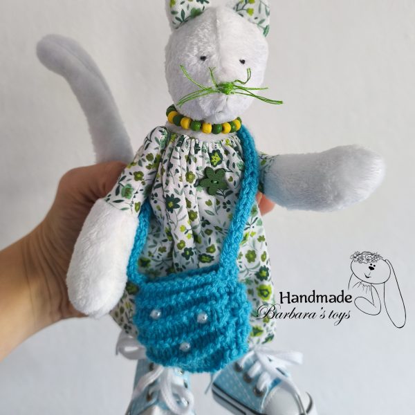 textile cat doll handmade stuffed animal. купить игрушку на заказ